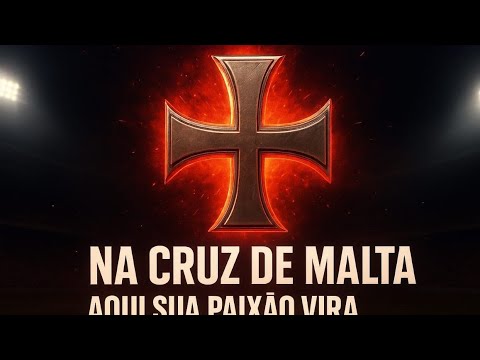 Cruz de Malta iluminada com fundo escuro.