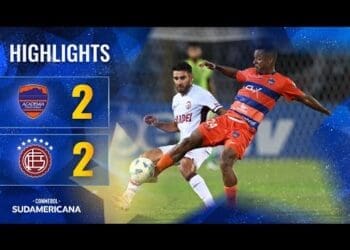 Assista aos destaques da partida entre Puerto Cabello e Lanús, que terminou em 2 a 2, no grupo do Vasco na Sul-Americana.