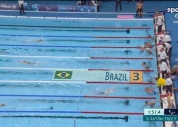 Natação Paralímpica: Bronze para Lídia Cruz e Daniel Mendes no revezamento misto 4x50m livre em Paris