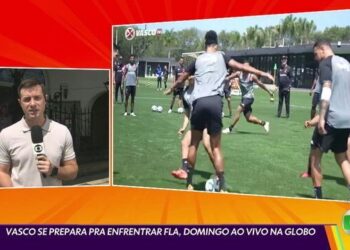 Preparação do Vasco para o jogo contra o Flamengo.