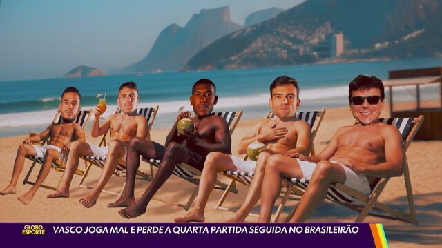 Vasco joga mal em dia de praia com amigos.
