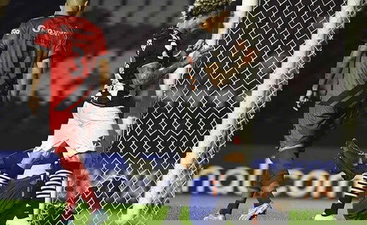 Figueiredo durante o jogo contra o Athletico-PR