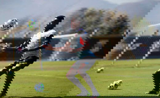 Léo em treino do Vasco