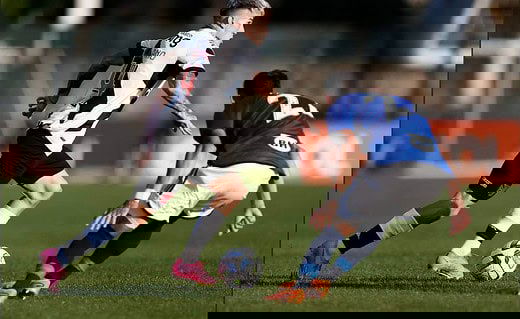 Orellano durante o jogo contra o Cruzeiro