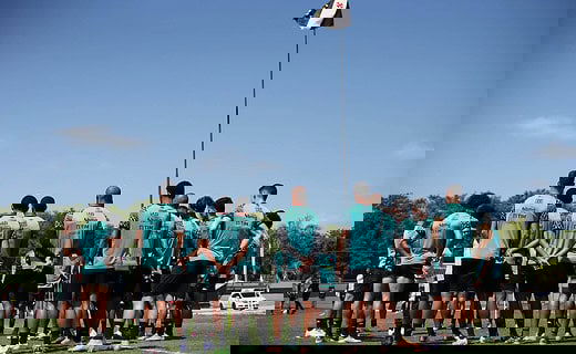 Elenco do Vasco em treino no CT Moacyr Barbosa em setembro de 2022