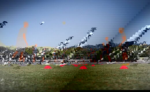 Elenco do Vasco treinando no CT Moacyr Barbosa