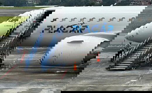 Avião do Palmeiras na Colômbia