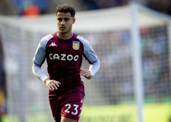 Philippe Coutinho em campo pelo Aston Villa-ING