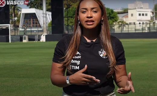Deborah Cruz, repórter da Vasco TV