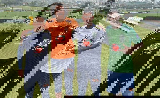 Ramon Lima, Phillipe Gabriel, Mateus Famer e Rayan com a Seleção Sub-17