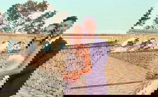 Luciano Vietto e a esposa Paloma Hurtado