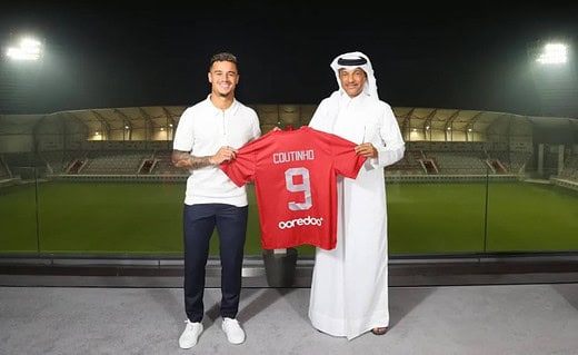 Philippe Coutinho anunciado pelo Al-Duhail, do Catar