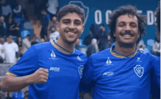 Adriano Carvalho (esq) e Edmundo Jr. (dir): filhos de Adriano Imperador e Edmundo, respectivamente