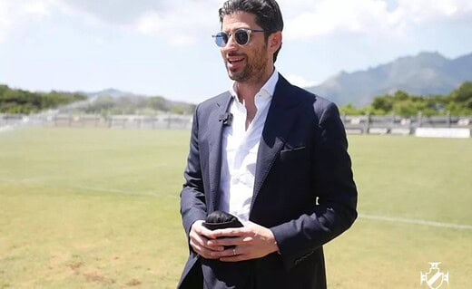 Josh Wander em visita ao CT Moacyr Barbosa