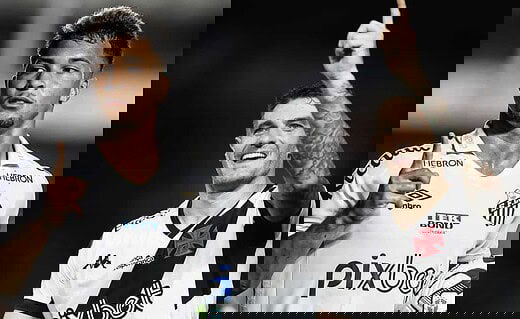 Marcos Leonardo e Vegetti, atacante de Santos e Vasco