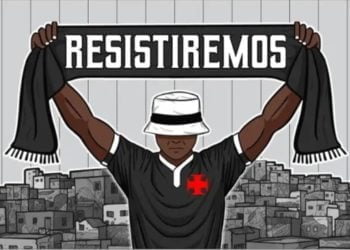 Mosaico com o nome 'Resistiremos'