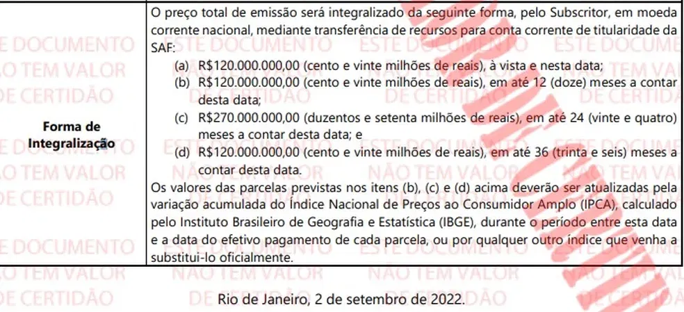 contrato-vasco-e-777 Datas previstas de pagamento de acordo com criação da SAF