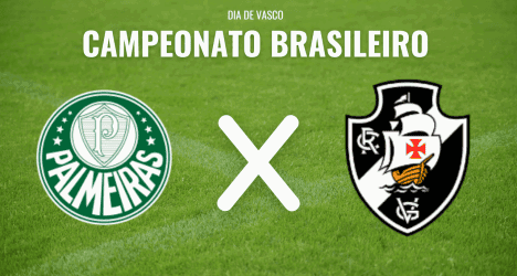 Palmeiras e Vasco em campo.