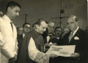 Vasco recorda a bênção da pedra fundamental da Capela de Nossa Senhora das Vitórias em 1955