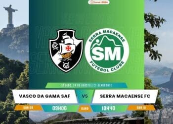 Vasco enfrenta o Serra Macaense pela Taça Rio no Sub-09 e Sub-10 neste sábado