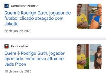 Especulado no Vasco, zagueiro Rodrigo Guth já foi associado a famosas