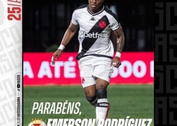 Vasco parabeniza Emerson Rodríguez por mais um ano de vida