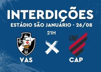 Restrições no entorno de São Januário divulgadas para o jogo entre Vasco e Athletico-PR