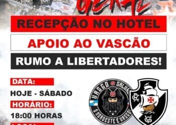 Torcida do Vasco prepara calorosa recepção para o time em Salvador