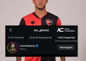 Ian Glavinovich acerta o passe e já está seguindo o Vasco nas redes sociais