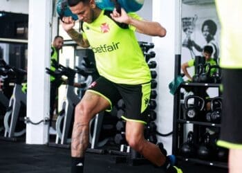 Vasco compartilha imagens do treino de sexta-feira na academia do CT Moacyr Barbosa; confira