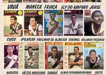 Veja as capas de revistas dos ídolos do Vasco durante os anos de 1950.