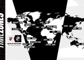 Vasco divulga o horário da partida contra o Athletico-PR em diferentes regiões do mundo.