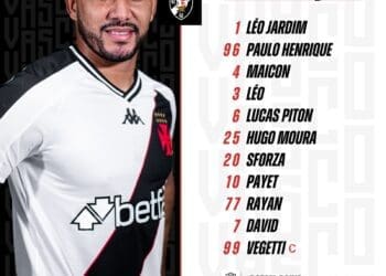 Confira a escalação do Vasco para a partida contra o Athletico-PR; as novidades são Léo, Sforza e David.