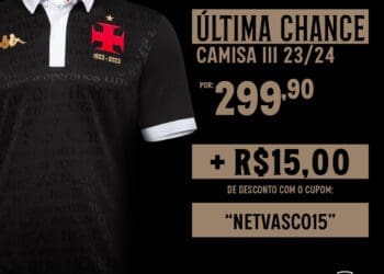 Confira o cupom exclusivo de R$ 15 na Vasco Boutique para adquirir a camisa 3!