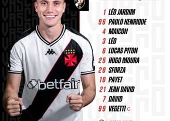 Confira a formação do Vasco para o confronto contra o Urubu; Jean David é a novidade na equipe principal.