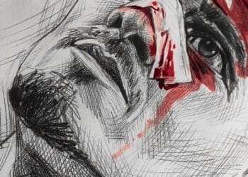 Artista vascaíno João Vitor cria ilustração de Maicon, que sofreu fratura no nariz em partida contra o Athletico-PR