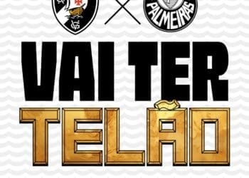 Centro Cultural Candinho exibirá telão para que os torcedores acompanhem Vasco x Palmeiras no domingo