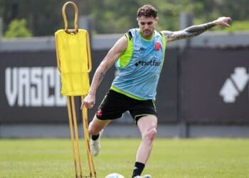 Vasco compartilha imagens do treino deste sábado: ‘Preparação concluída para a partida contra o Palmeiras’