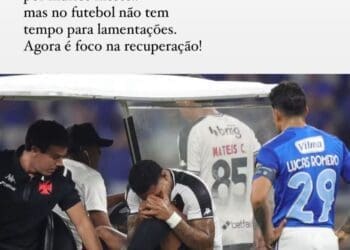 David expressa sua tristeza pela lesão e agradece pelas mensagens de carinho recebidas.