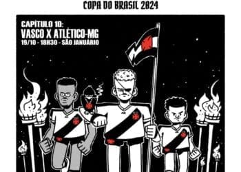 Confira a arte promocional do confronto entre Vasco e Atlético-MG.