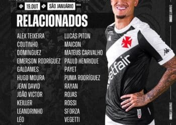 Vasco anuncia a lista de jogadores convocados para a partida diante do Atlético-MG