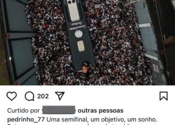 Pedrinho compartilha recado sobre a semifinal da Copa do Brasil, mas exclui após reações negativas dos torcedores.