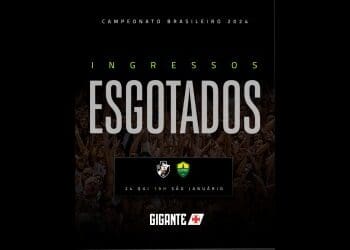 INGRESSOS PARA O JOGO VASCO X CUIABÁ ESTÃO ESGOTADOS