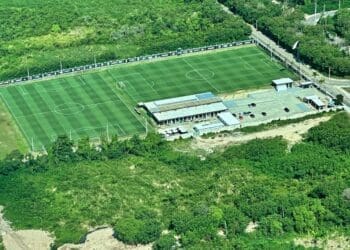 Veja uma imagem aérea do CT Moacyr Barbosa.