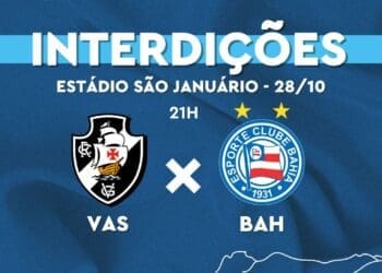 Prefeitura informa sobre interdições nas proximidades de São Januário para o jogo Vasco x Bahia