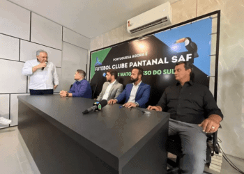 Assessor do governo do Estado de Mato Grosso do Sul, Julio Brant integrou a equipe de entrevistados na coletiva de imprensa do Futebol Clube Pantanal SAF.