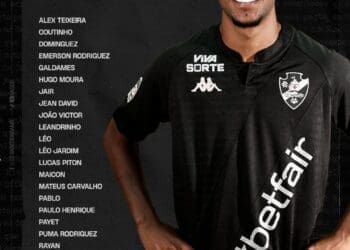 Veja a lista de jogadores convocados do Vasco para a partida contra o Internacional.