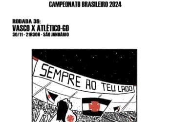 Confira a arte promocional do jogo entre Vasco e Atlético-GO.