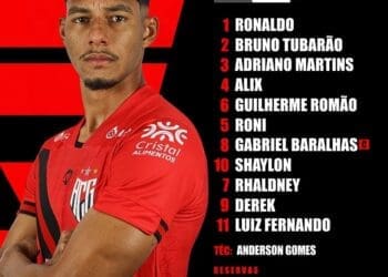Confira a escalação do Atlético-GO para a partida contra o Vasco; o ex-jogador do Vasco, Bruno Tubarão, começa jogando.