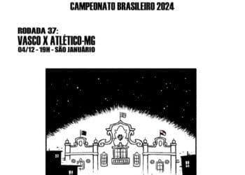 Confira a arte promocional do jogo Vasco x Atlético-MG.